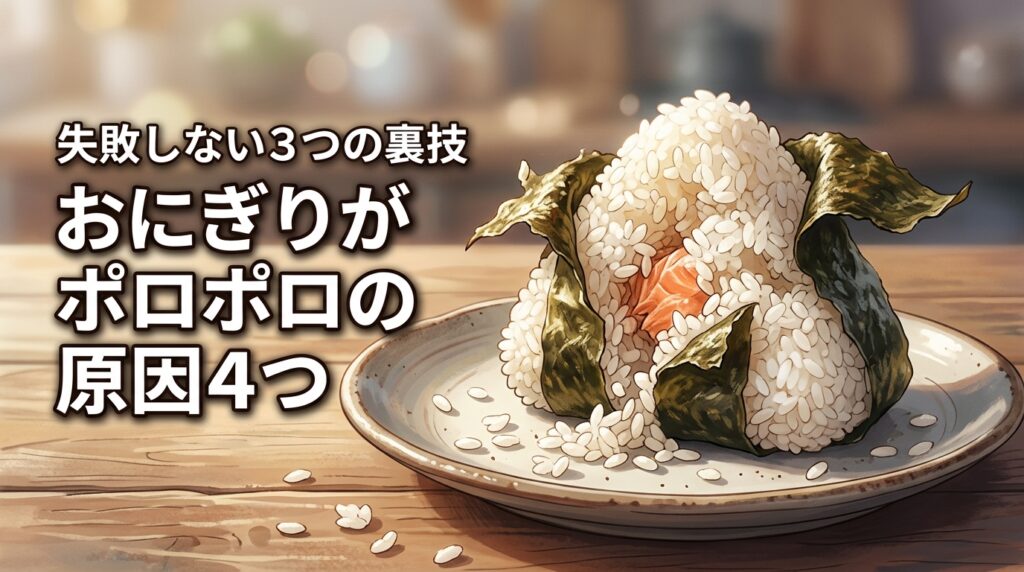 おにぎりがポロポロになる4つの原因は?崩れない握り方と3つの裏技
