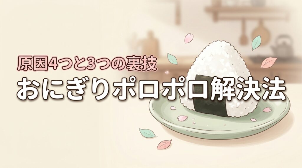 おにぎりがポロポロになる4つの原因は？崩れない握り方と3つの裏技