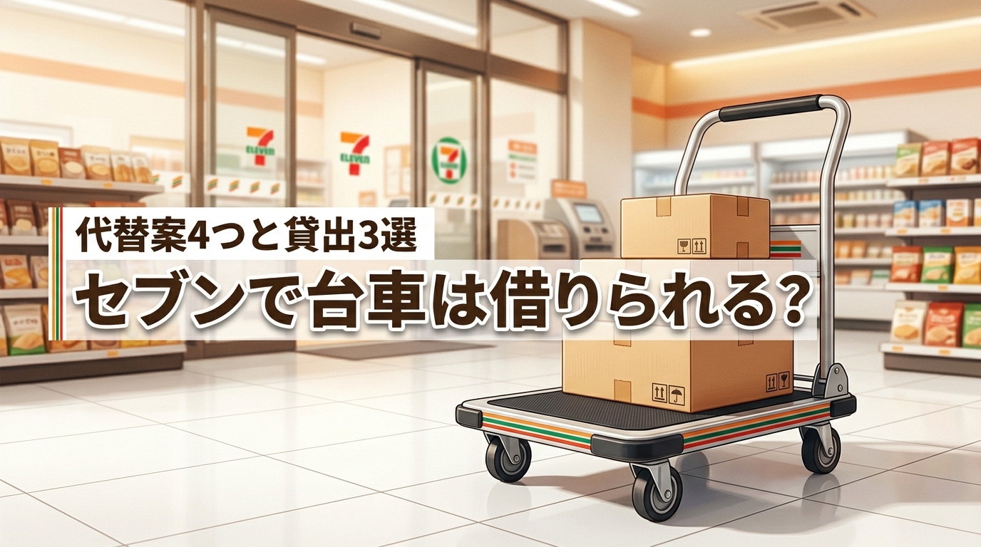 セブンイレブンで台車を借りることは可能？代替案4つと貸出店3選で悩みを解決