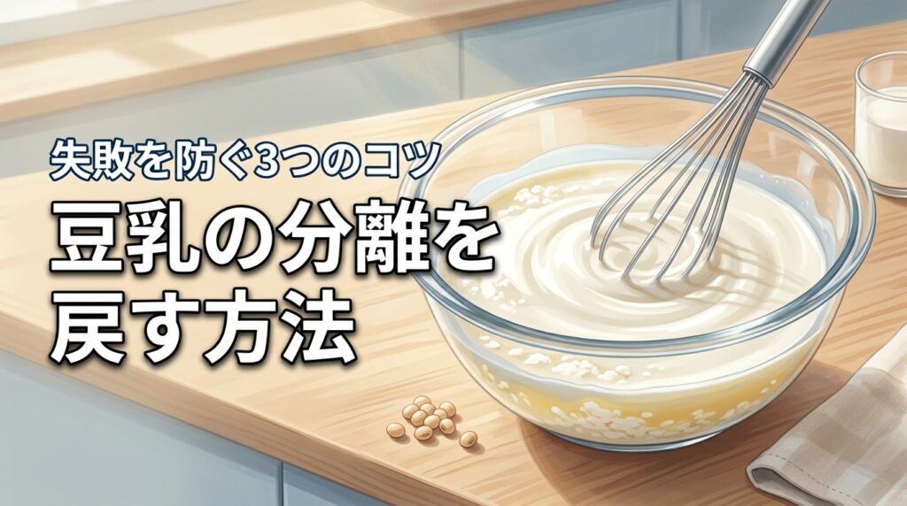 豆乳が分離した時の戻す方法は？原因や失敗を防ぐ3つのコツとリメイク料理3選