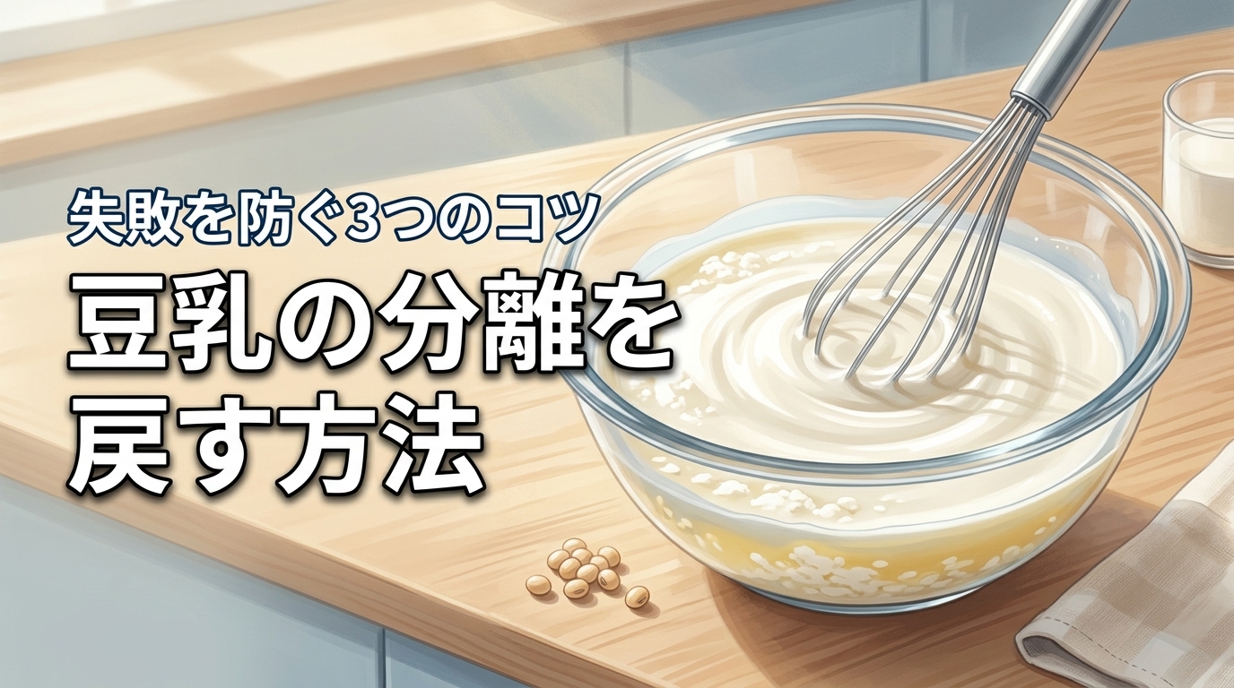 豆乳が分離した時の戻す方法は？原因や失敗を防ぐ3つのコツとリメイク料理3選