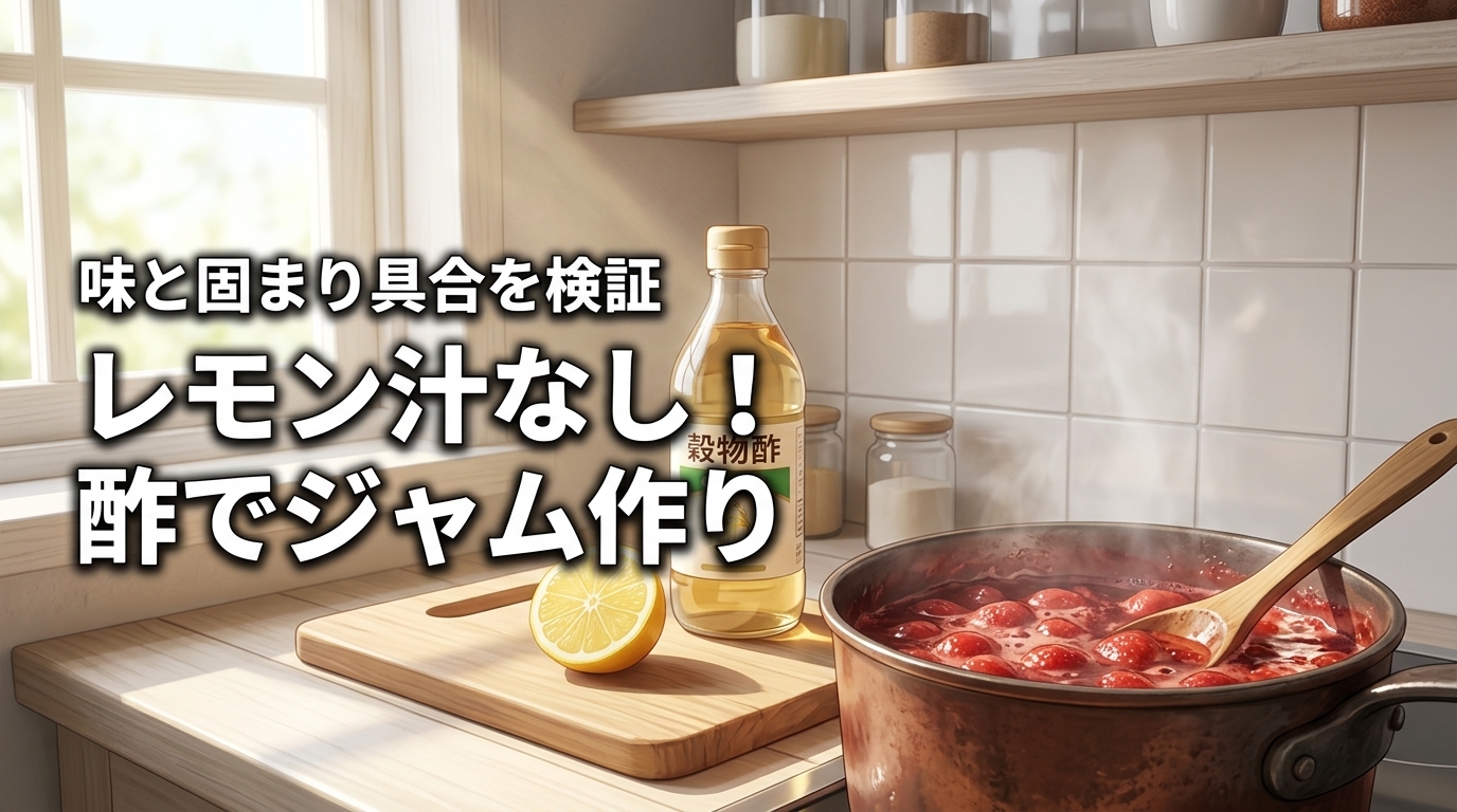 【ジャム作り】レモン汁がない！酢で代用しても大丈夫？味や固まり具合への影響