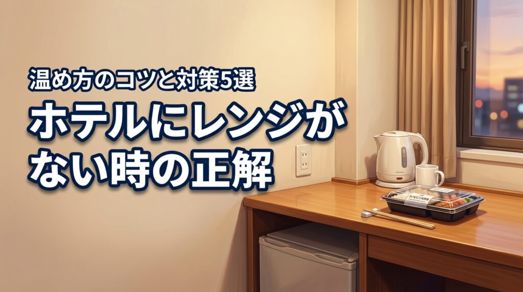 【必見】ビジネスホテルで電子レンジがない時の正解！温め方のコツと対策5選