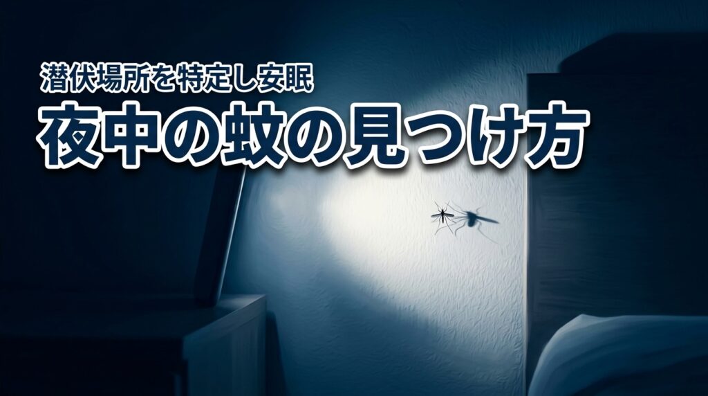 羽音で目が覚めた…夜中の蚊の見つけ方は？隠れた場所を特定して安眠する方法