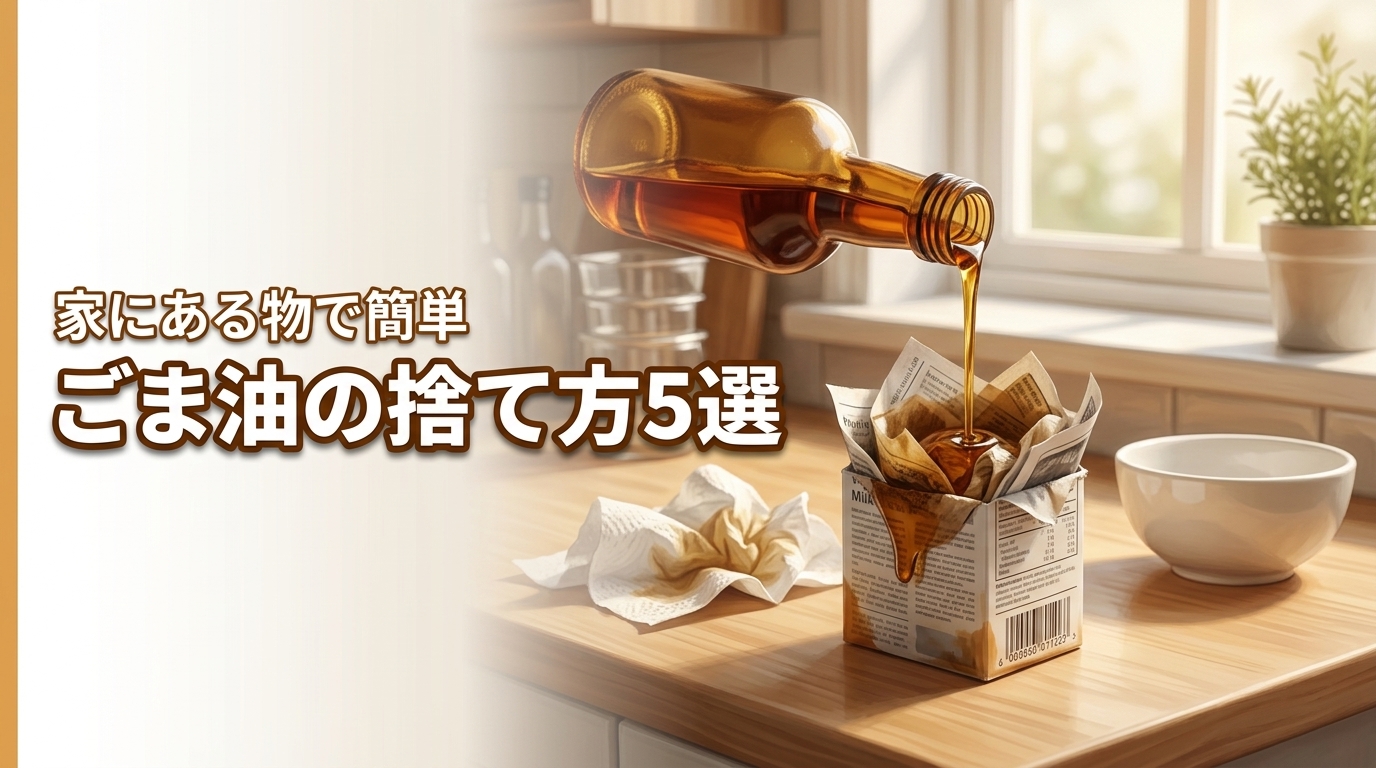 ごま油の捨て方5選！家にあるもので簡単に処分するコツと瓶の分別方法