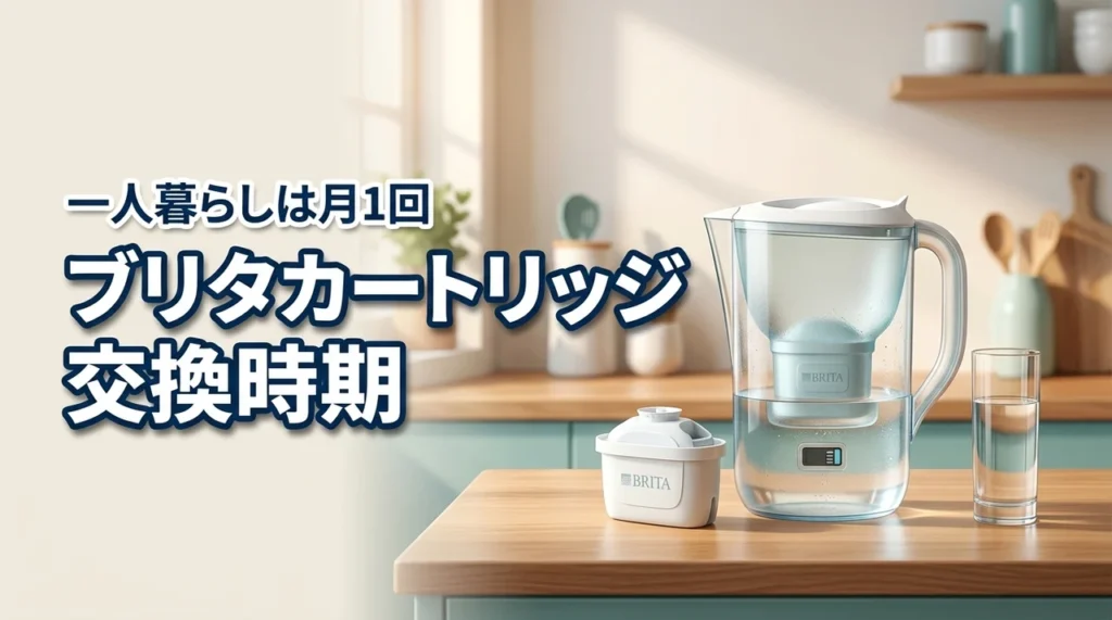 ブリタカートリッジの交換時期はこれ！一人暮らしなら1ヶ月に1回が目安