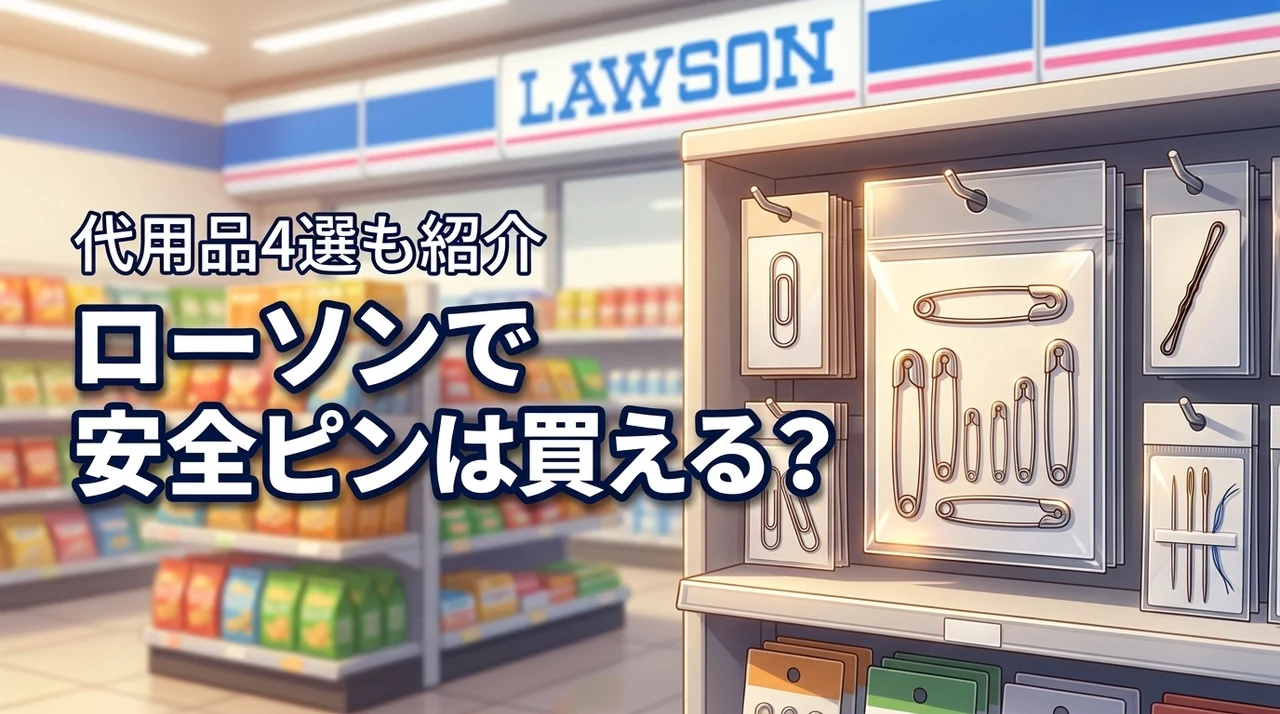 コンビニのローソンで安全ピンは売ってる?代用品4選と価格をまるわかり