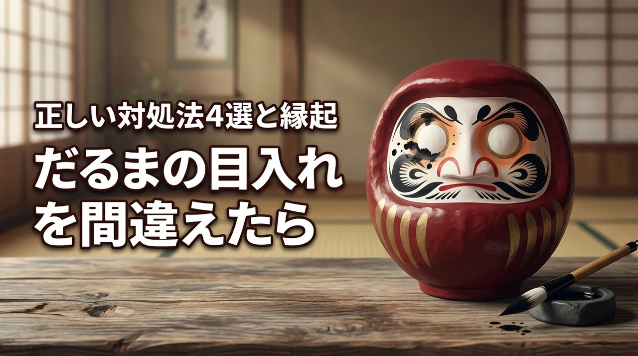 だるまの目入れを間違えた時の正しい対処法4選！縁起や意味も詳しく解説