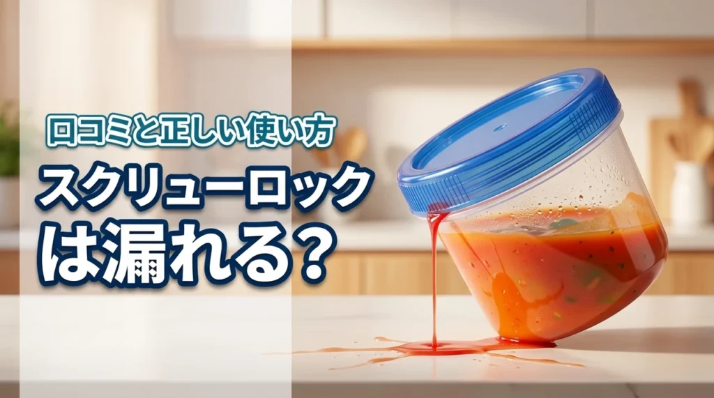 ジップロックスクリューロックは漏れる？口コミと正しい使い方