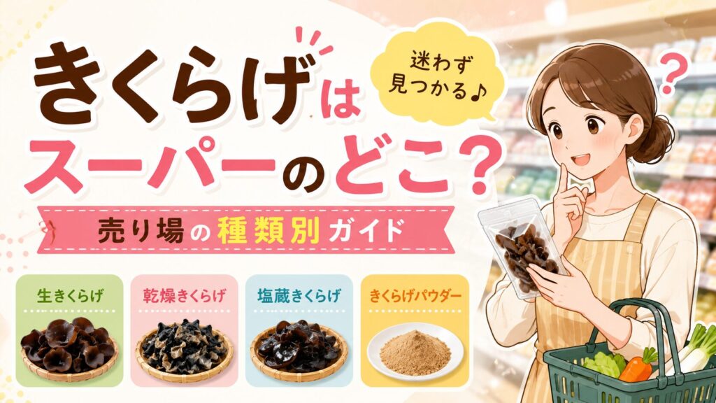 きくらげはスーパーのどこ？売り場の種類別ガイド
