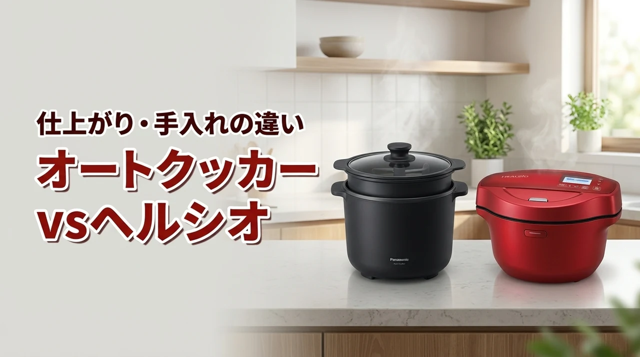 オートクッカービストロとヘルシオを比較！仕上がりと手入れの違いは？