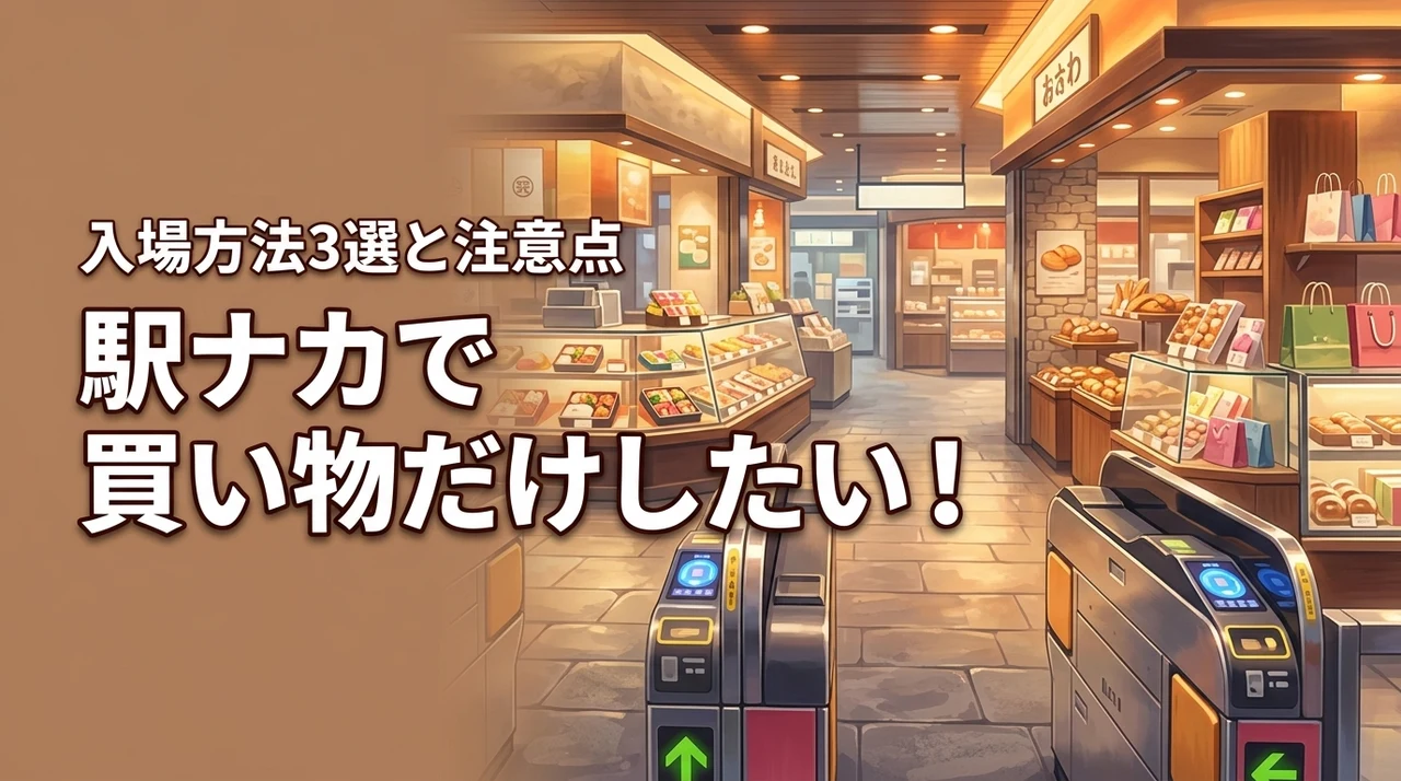 駅ナカで買い物だけしたい！入場方法3選と料金・時間制限の注意点